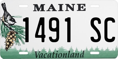 ME license plate 1491SC