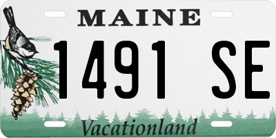 ME license plate 1491SE