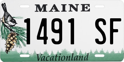 ME license plate 1491SF