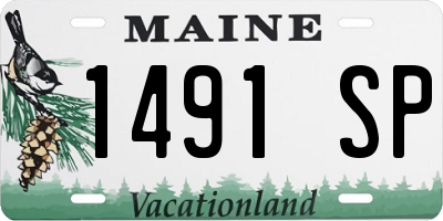 ME license plate 1491SP
