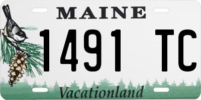 ME license plate 1491TC
