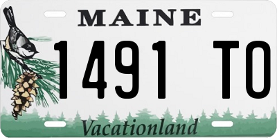 ME license plate 1491TO
