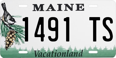ME license plate 1491TS