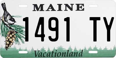 ME license plate 1491TY