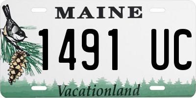 ME license plate 1491UC