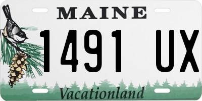ME license plate 1491UX
