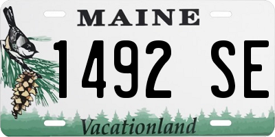 ME license plate 1492SE