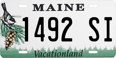 ME license plate 1492SI