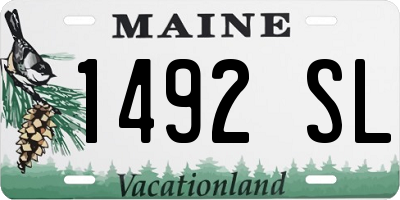 ME license plate 1492SL