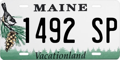 ME license plate 1492SP