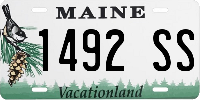 ME license plate 1492SS