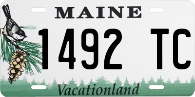 ME license plate 1492TC