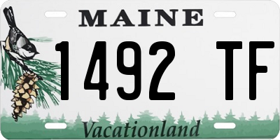 ME license plate 1492TF