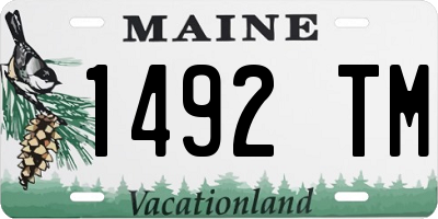 ME license plate 1492TM