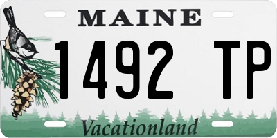 ME license plate 1492TP