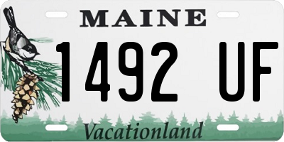 ME license plate 1492UF