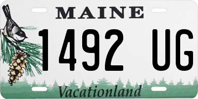 ME license plate 1492UG