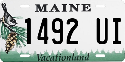 ME license plate 1492UI