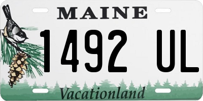 ME license plate 1492UL