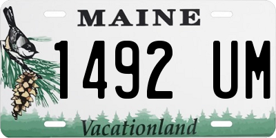 ME license plate 1492UM
