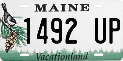 ME license plate 1492UP