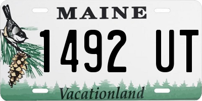 ME license plate 1492UT