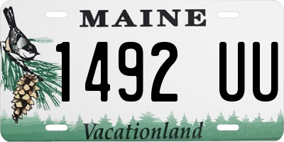 ME license plate 1492UU
