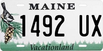 ME license plate 1492UX