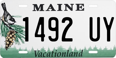 ME license plate 1492UY