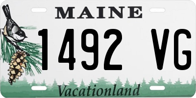 ME license plate 1492VG