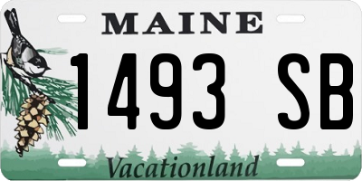 ME license plate 1493SB