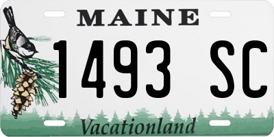 ME license plate 1493SC