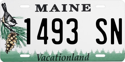 ME license plate 1493SN