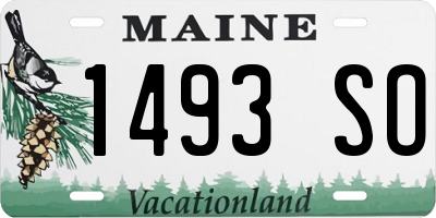 ME license plate 1493SO