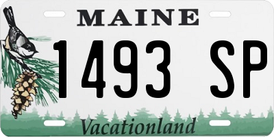 ME license plate 1493SP