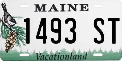 ME license plate 1493ST