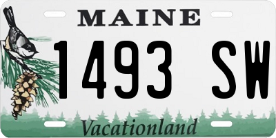 ME license plate 1493SW