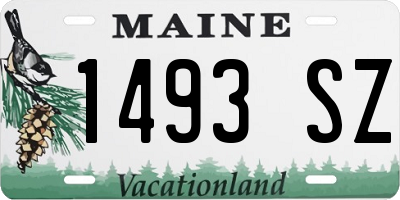 ME license plate 1493SZ