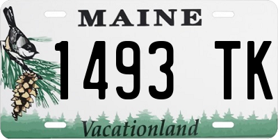 ME license plate 1493TK