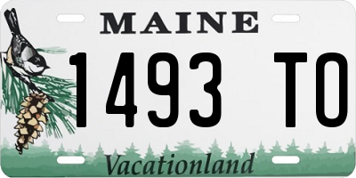 ME license plate 1493TO