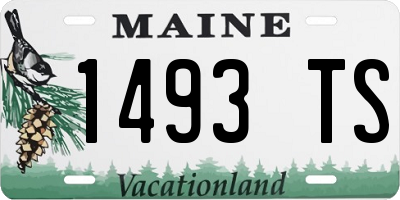ME license plate 1493TS