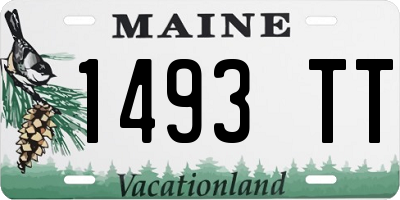 ME license plate 1493TT