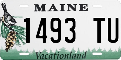 ME license plate 1493TU