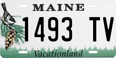 ME license plate 1493TV