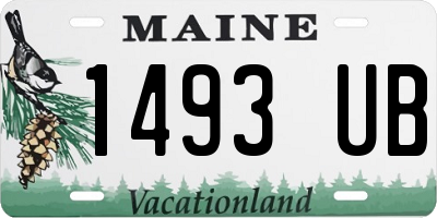 ME license plate 1493UB