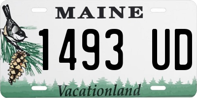 ME license plate 1493UD