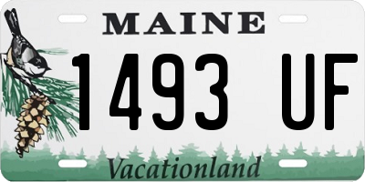 ME license plate 1493UF