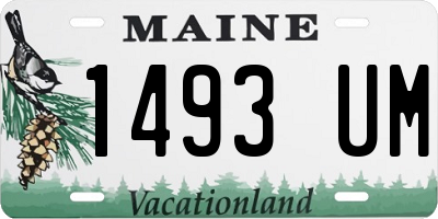 ME license plate 1493UM