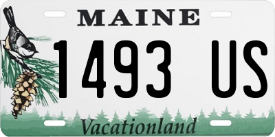 ME license plate 1493US