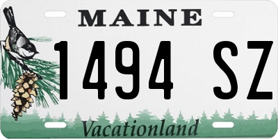 ME license plate 1494SZ